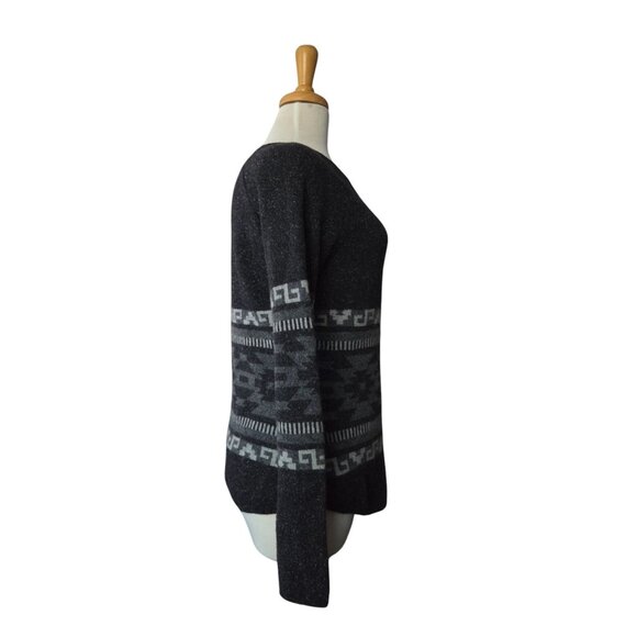 title nine Sweater Aztec Geometric Wool Blend Pullover Women's Small - Picture 6 of 7